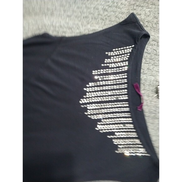 Velvet Embellish Rhinestone Ruch Sleeveless Mini Dress City Sexy Classic size p - Picture 10 of 10